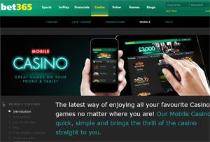 Bet365 Mobile Casino Cashback